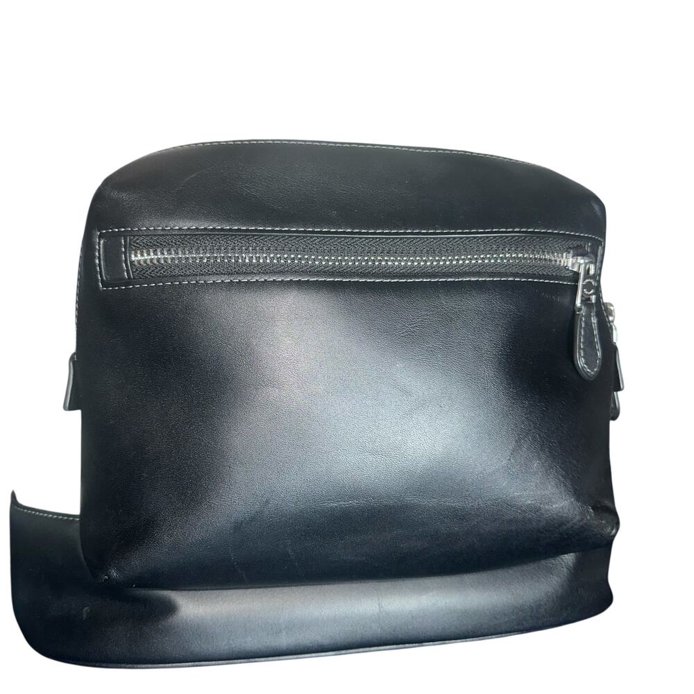 Coach West Backpack CO920 Black Chalk Signature Canvas Leather - Picture 8 of 16